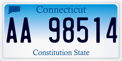 CT license plate AA98514