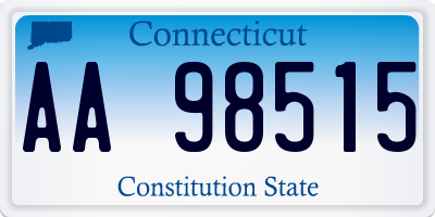 CT license plate AA98515