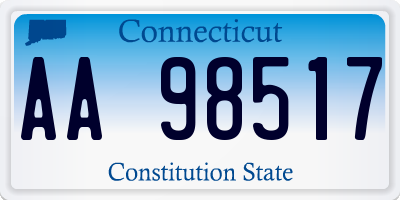 CT license plate AA98517