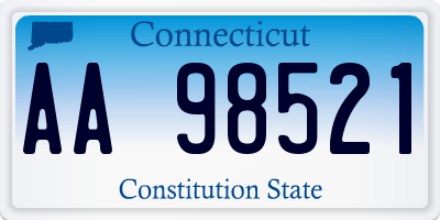 CT license plate AA98521