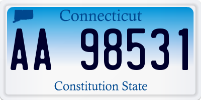 CT license plate AA98531