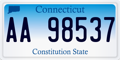 CT license plate AA98537