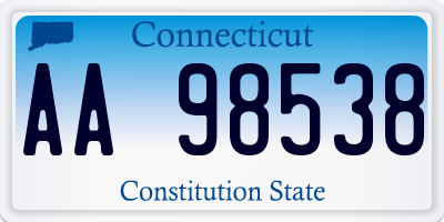 CT license plate AA98538