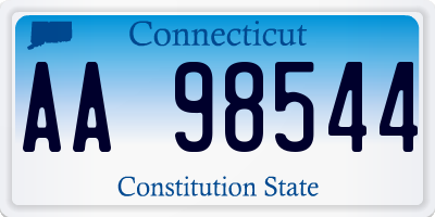 CT license plate AA98544