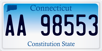 CT license plate AA98553