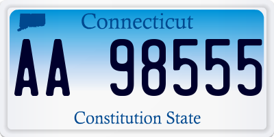 CT license plate AA98555