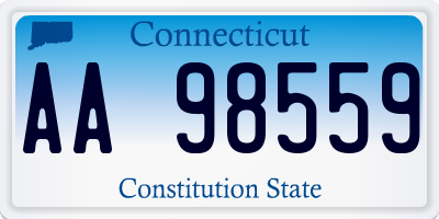 CT license plate AA98559