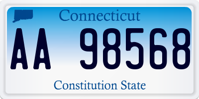 CT license plate AA98568