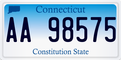 CT license plate AA98575