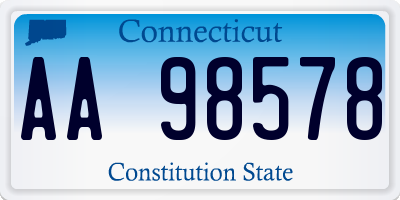 CT license plate AA98578