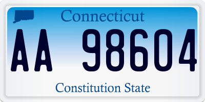 CT license plate AA98604