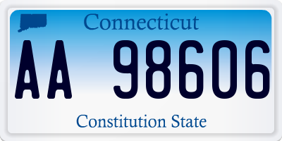 CT license plate AA98606