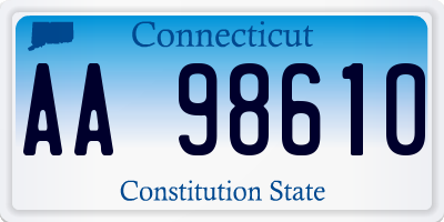 CT license plate AA98610