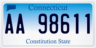 CT license plate AA98611