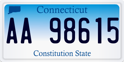 CT license plate AA98615