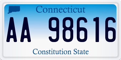 CT license plate AA98616