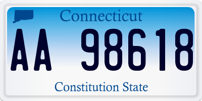 CT license plate AA98618