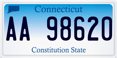 CT license plate AA98620