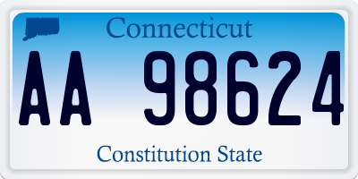 CT license plate AA98624