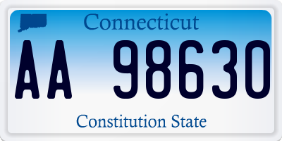 CT license plate AA98630