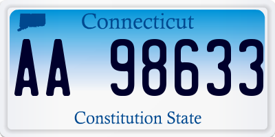 CT license plate AA98633