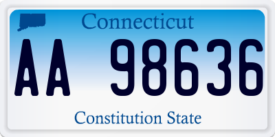 CT license plate AA98636