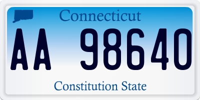 CT license plate AA98640