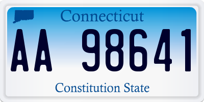 CT license plate AA98641