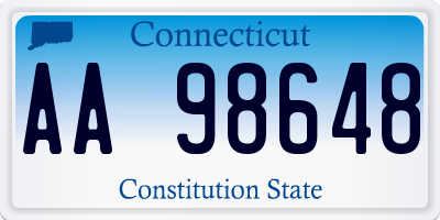 CT license plate AA98648