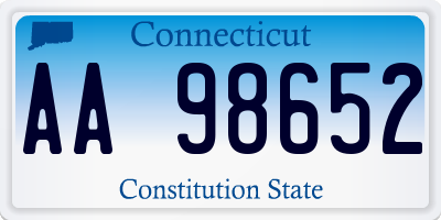 CT license plate AA98652