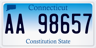 CT license plate AA98657