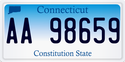 CT license plate AA98659