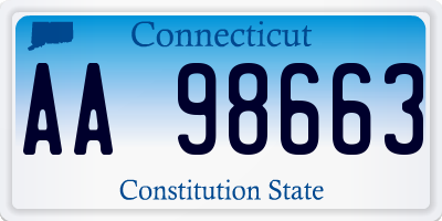 CT license plate AA98663