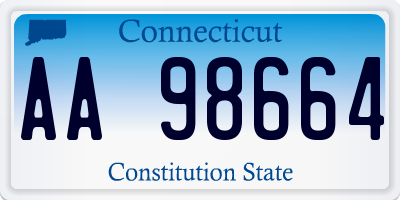 CT license plate AA98664