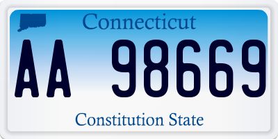 CT license plate AA98669