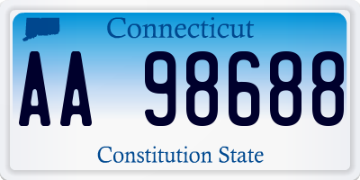 CT license plate AA98688