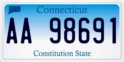 CT license plate AA98691