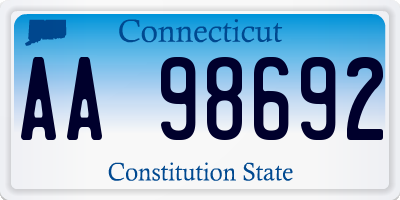 CT license plate AA98692