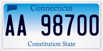 CT license plate AA98700