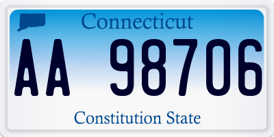 CT license plate AA98706