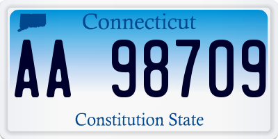 CT license plate AA98709