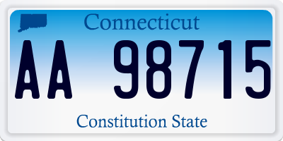 CT license plate AA98715