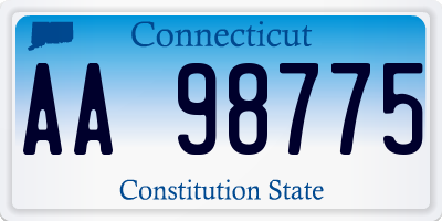 CT license plate AA98775