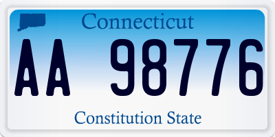 CT license plate AA98776