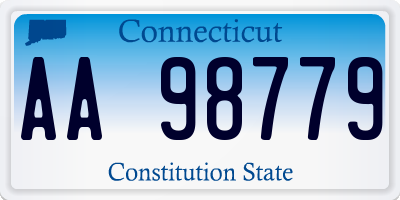 CT license plate AA98779