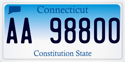 CT license plate AA98800
