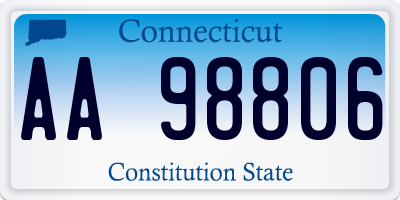 CT license plate AA98806