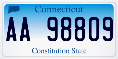 CT license plate AA98809