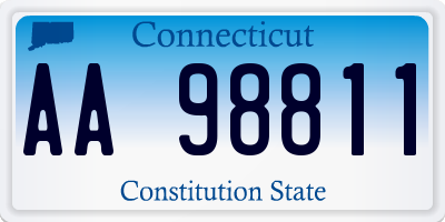 CT license plate AA98811