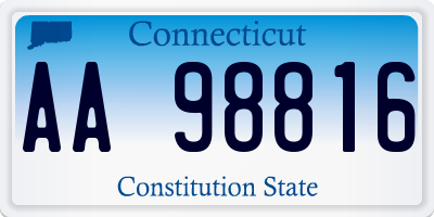 CT license plate AA98816